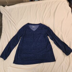 Jockey Super Soft Blue V-Neck Long Sleeve sleep shirt XL